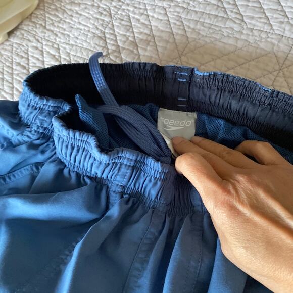 Speedo Men’s Swim Shorts Trunks Elastic Waist Blue Size Medium - Picture 3 of 12